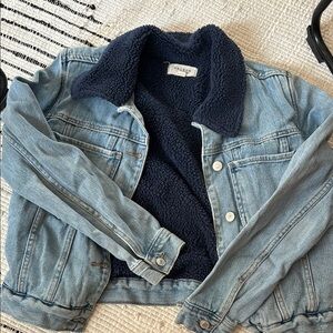 Denim Jacket with Sherpa Lining